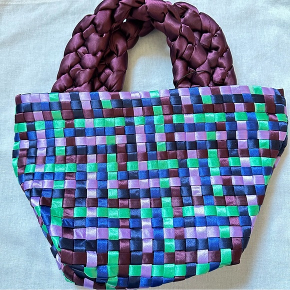 New Zara Small Woven Blue Purse Bag Limited Edition 5601/001/400 - Picture 7 of 10